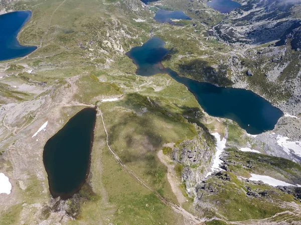 Amazing Aerial View Seven Rila Lakes Rila Mountain Bulgaria — Stok Foto