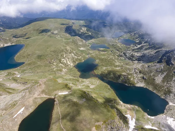 Incredibile Vista Aerea Dei Sette Laghi Rila Montagna Rila Bulgaria — Foto Stock