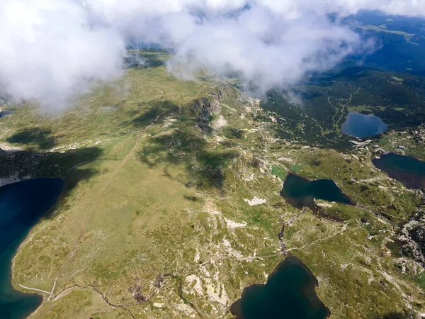 Amazing Aerial View Seven Rila Lakes Rila Mountain Bulgaria — Stok Foto