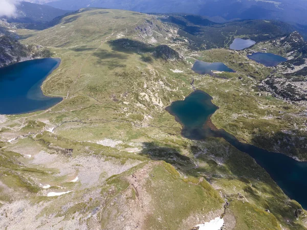 Úžasný Letecký Pohled Sedm Jezer Rila Rila Mountain Bulharsko — Stock fotografie