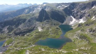 Yedi Rila Gölünün havadan görünüşü, Rila Dağı, Bulgaristan
