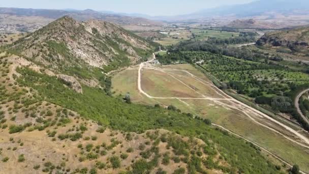 Aerial View Kozhuh Mountain Petrich Valley Bulgaria — Stock Video