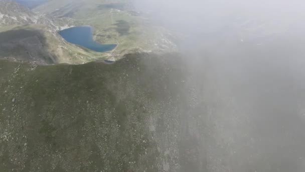 Vista Aérea Los Siete Lagos Rila Montaña Rila Bulgaria — Vídeos de Stock