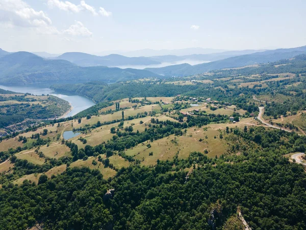 Amazing Aerial View Arda River Meander Kardzhali Reservoir Bulgarije — Stockfoto