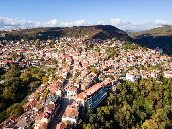Vista Aérea Incrível Cidade Veliko Tarnovo Bulgária — Fotografia de Stock