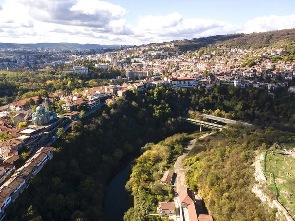 Increíble Vista Aérea Ciudad Veliko Tarnovo Bulgaria —  Fotos de Stock