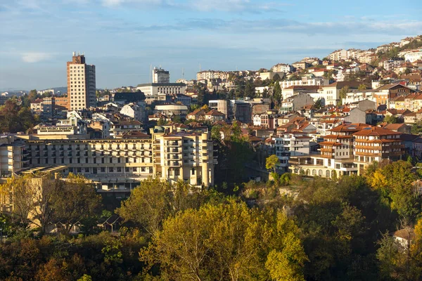 Veliko Tarnovo Bulgaria Noviembre 2020 Increíble Vista Del Amanecer Ciudad — Foto de Stock