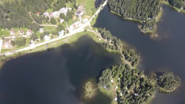 Αεροφωτογραφία Του Shiroka Polyana Wide Meadow Reservoir Pazardzhik Region Βουλγαρία — Αρχείο Βίντεο