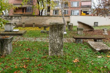 MONTANA, BULGARIA - 22 Kasım 2020: Bulgaristan 'ın Montana kentinin merkezindeki Tarih Müzesi