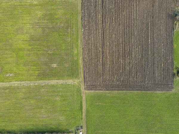 Vista Aérea Planície Trácia Superior Perto Aldeia Tsalapitsa Região Plovdiv — Fotografia de Stock