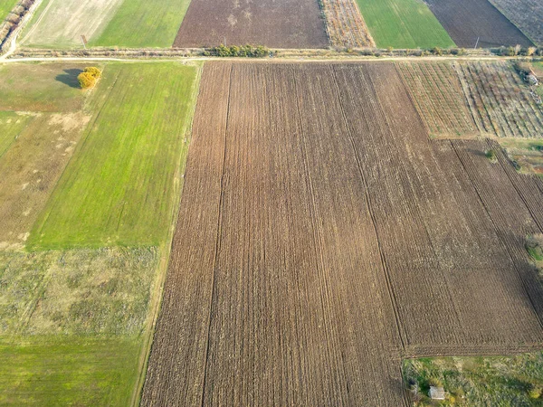 Vista Aerea Della Pianura Tracia Superiore Vicino Villaggio Tsalapitsa Regione — Foto Stock