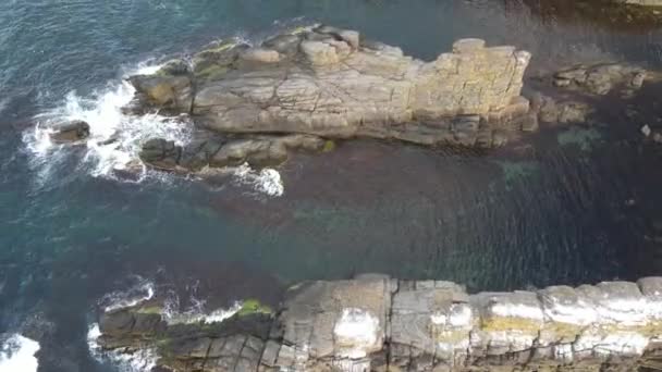 Flygfoto Över Klippformationer Skeppen Korabite Nära Sinemorets Burgas Region Bulgarien — Stockvideo