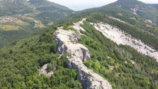 Flygfoto Över Belintash Antik Fristad Tillägnad Guden Sabazios Rhodope Mountains — Stockvideo