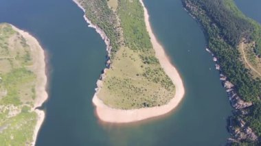 Bulgaristan 'ın başkenti Arda Nehri' nin şaşırtıcı havacılık manzarası