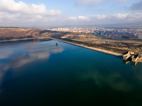 Increíble Vista Aérea Del Embalse Ogosta Región Montana Bulgaria —  Fotos de Stock