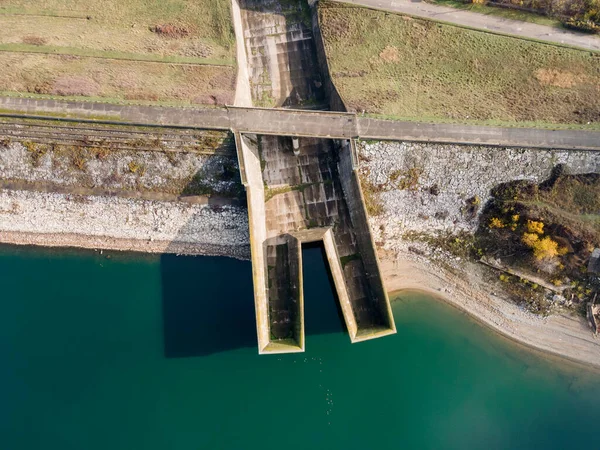 Fantastisk Antenn Utsikt Över Ogosta Reservoir Montana Region Bulgarien — Stockfoto