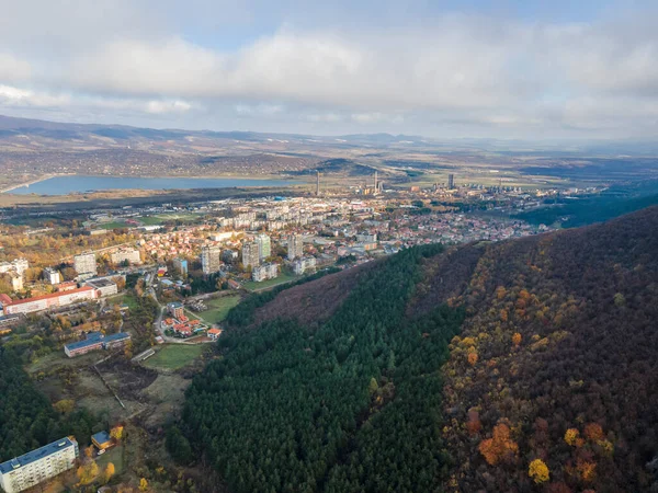 Fantastisk Antenn Utsikt Över Staden Vratsa Bulgarien — Stockfoto