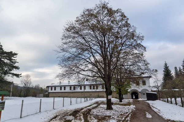Sokolski Manastırı Nın Kış Manzarası Kutsal Ana Nın Varsayımı Gabrovo — Stok fotoğraf