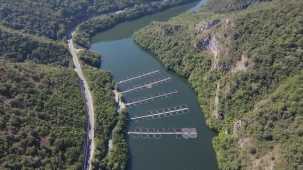 Flygfoto Över Krichim Reservoir Rhodopes Mountain Plovdiv Region Bulgarien — Stockvideo