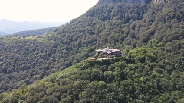 Vista Aérea Del Monasterio Medieval Glozhene San Jorge Región Lovech — Vídeo de stock