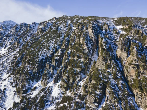 Zimowy Widok Lotu Ptaka Szczyt Malyovitsa Góra Rila Bułgaria — Zdjęcie stockowe