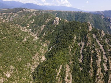 Bulgaristan 'ın Kresna Boğazı' nın şaşırtıcı hava manzarası