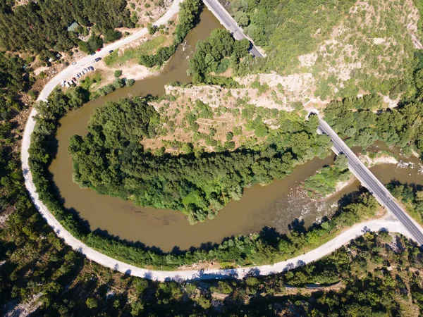 Amazing Aerial View Kresna Gorge Bulgarije — Stockfoto