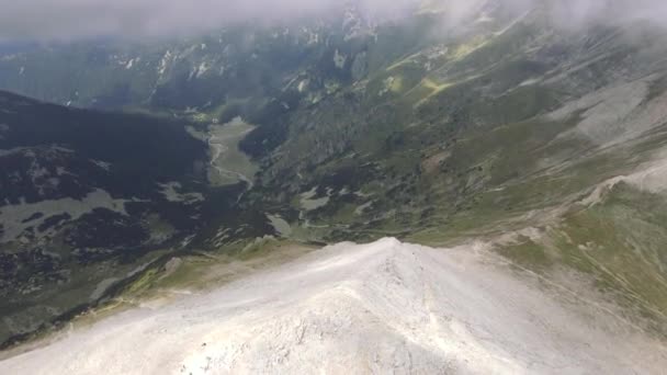 Pemandangan Udara Puncak Vihren Pegunungan Pirin Bulgaria — Stok Video