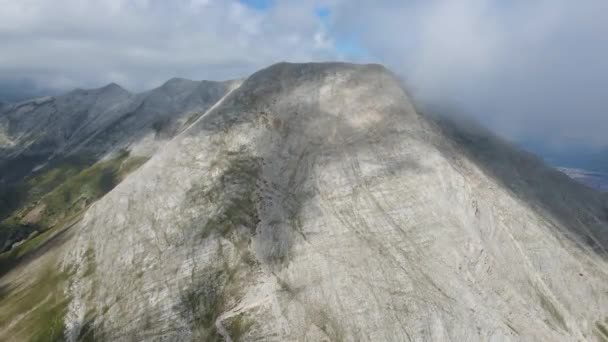 Letecký Pohled Vihren Peak Pirin Mountain Bulharsko — Stock video