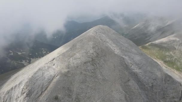 Luftaufnahme Des Vihren Peak Pirin Mountain Bulgarien — Stockvideo