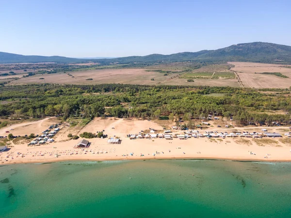 Luchtfoto Van Gradina Tuin Strand Buurt Van Stad Sozopol Burgas — Stockfoto