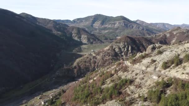 Fantastisk Antenn Utsikt Över Borovitsa Reservoir Rhodope Mountains Bulgarien — Stockvideo