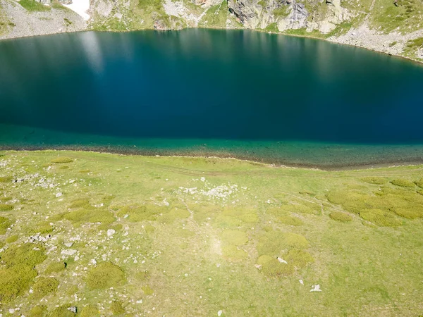 Luftaufnahme Des Sees Niere Babreka Rila Gebirge Die Sieben Rila — Stockfoto