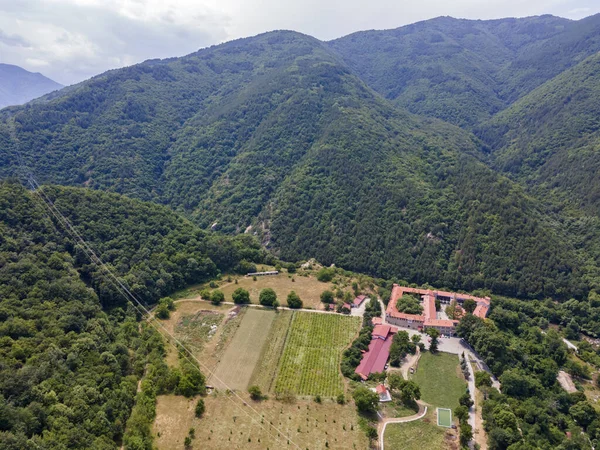 Luchtfoto Van Middeleeuws Bachkovo Klooster Dormition Van Moeder Gods Bulgarije — Stockfoto