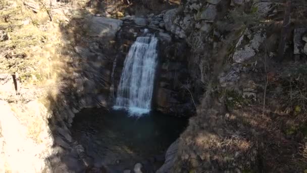 Légi Kilátás Popina Laka Vízesés Közelében Város Sandanski Pirin Mountain — Stock videók