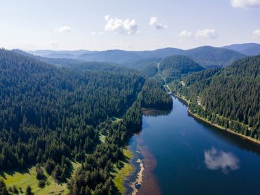 Bulgaristan 'ın Beglika Reservoir, Pazardzhik bölgesinin hava manzarası