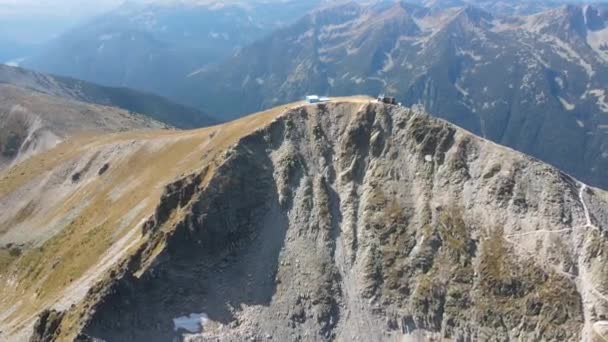 Flygfoto Över Musala Topp Rila Berg Bulgarien — Stockvideo