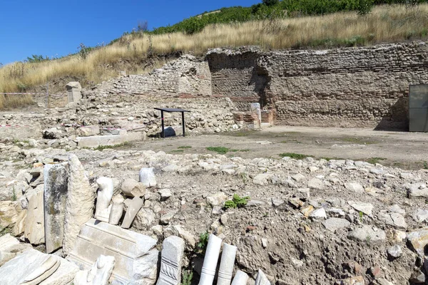 Ερείπια Της Αρχαίας Πόλης Της Μακεδονίας Heraclea Sintica Που Βρίσκεται — Φωτογραφία Αρχείου