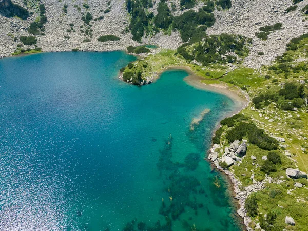 Pemandangan Udara Danau Fish Banderitsa Pirin Mountain Bulgaria — Stok Foto