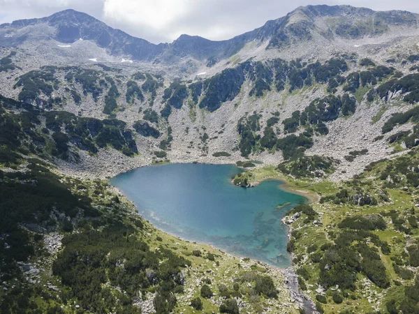 Widok Lotu Ptaka Jezioro Fish Banderitsa Pirin Mountain Bułgaria — Zdjęcie stockowe