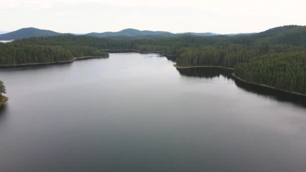 Αεροφωτογραφία Του Shiroka Polyana Wide Meadow Reservoir Pazardzhik Region Βουλγαρία — Αρχείο Βίντεο