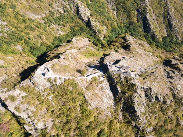 Vista Aérea Das Ruínas Fortaleza Anevsko Kale Perto Cidade Sopot — Fotografia de Stock