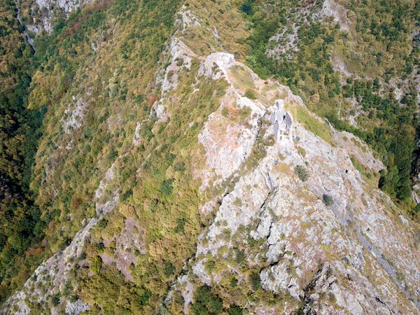 Veduta Aerea Delle Rovine Anevsko Kale Fortezza Vicino Alla Città — Foto Stock