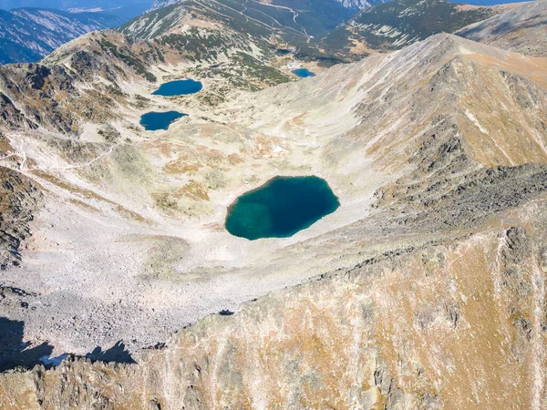 Pemandangan Udara Danau Ice Ledenoto Dekat Puncak Musala Gunung Rila — Stok Foto