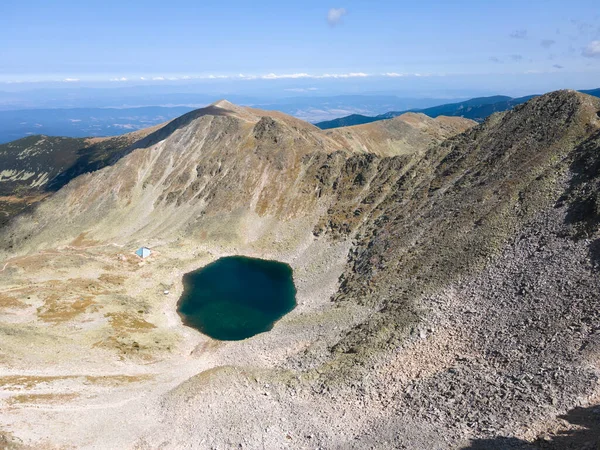 Vedere Aeriană Lacului Gheață Ledenoto Lângă Vârful Musala Muntele Rila — Fotografie, imagine de stoc