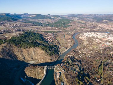 Bulgaristan 'ın Kardzhali Barajı' nın İnanılmaz Havadan Görünümü