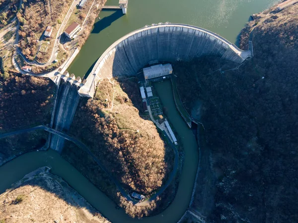 Amazing Aerial View Dam Kardzhali Reservoir Bulgarije — Stockfoto