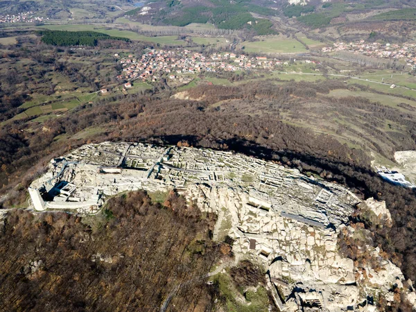 Luchtfoto Van Ruïnes Van Oude Thracische Stad Perperikon Kardzhali Regio — Stockfoto