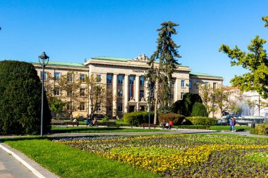 RUSE, BULGARIA -NOVEMBER 2, 2020: Bulgaristan 'ın Ruse kentinde Adliye Binası