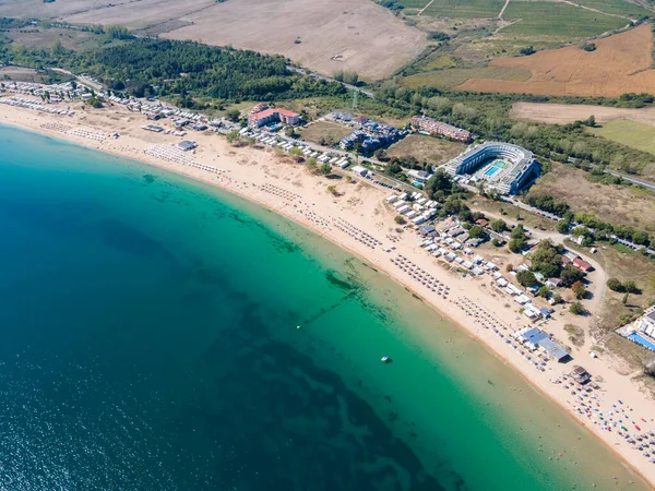 Letecký Pohled Gradina Zahrada Beach Blízkosti Města Sozopol Burgas Region — Stock fotografie